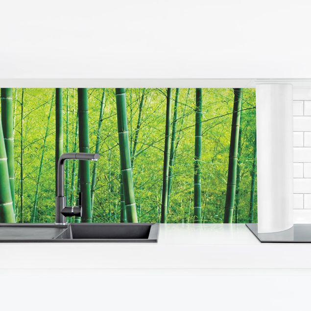 Küchenrückwand selbstklebend Bambuswald