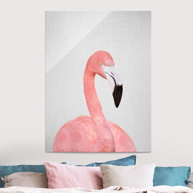 XXL Glasbilder Flamingo Fabian