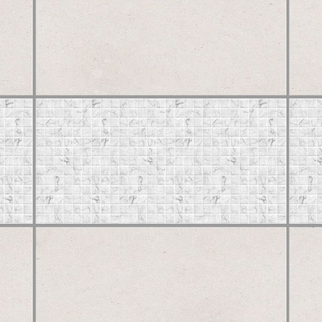 Selbstklebende Folie Fliesen Muster Mosaikfliese Mamoroptik Bianco Carrara