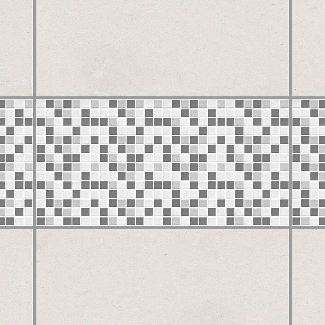 Fliesenaufkleber Muster Mosaikfliesen Grau