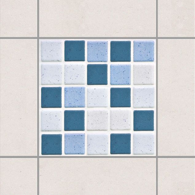 Here&There Fliesenaufkleber Mosaik 19,8 x 19,8 cm 6 Stück blau