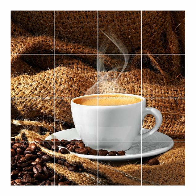 Fliesenbild - Kaffee am Morgen