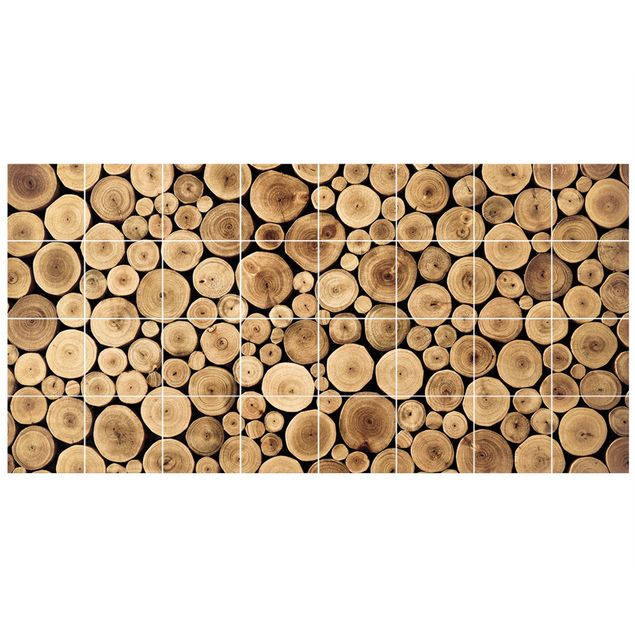 Fliesenaufkleber Muster Homey Firewood