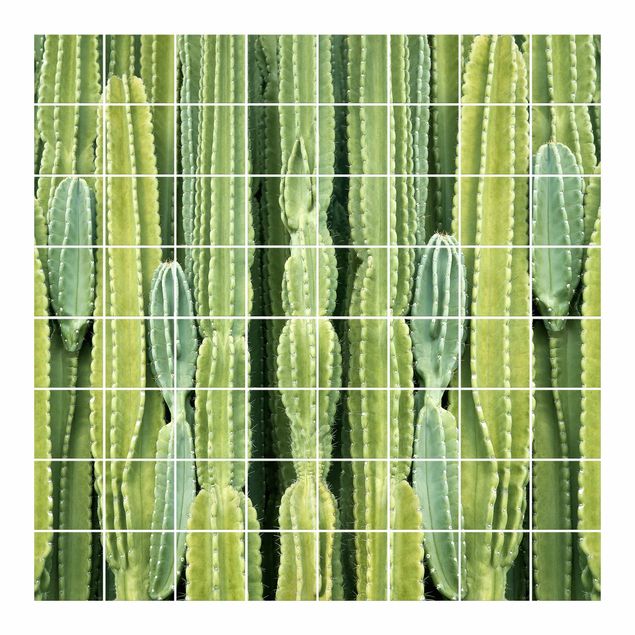 Fliesenbild - Kaktus Wand