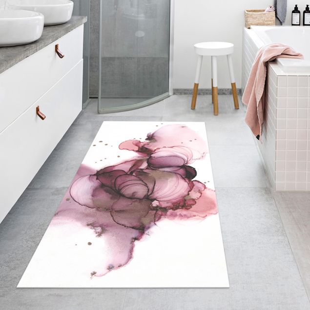 Teppich modern Fließende Reinheit in Violett
