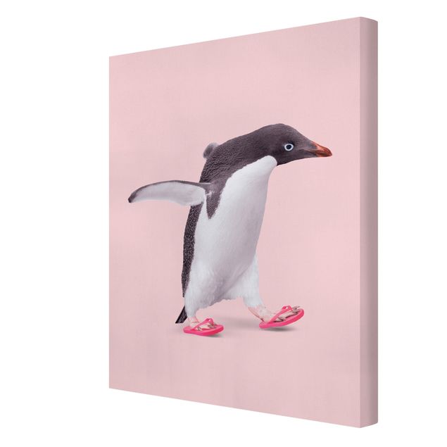 Leinwandbilder Flip-Flop Pinguin