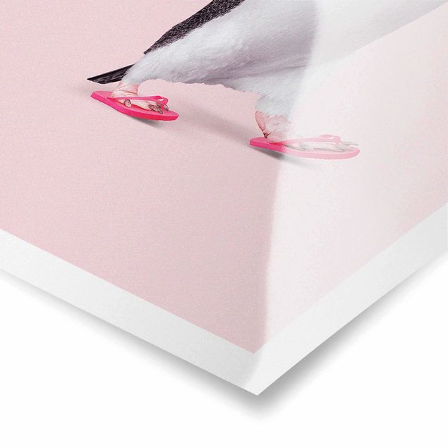Poster Flip-Flop Pinguin