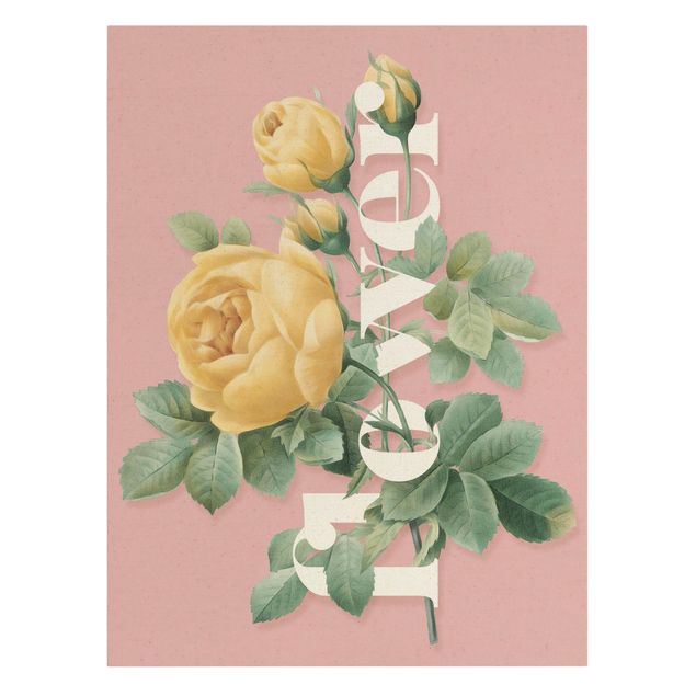 Wandbilder Florale Typografie - Flower