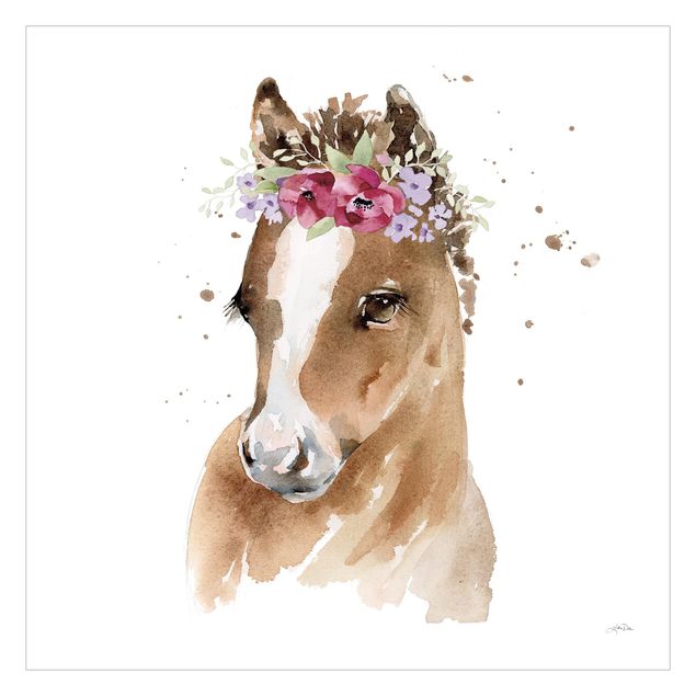 selbstklebende Tapete Florales Pony