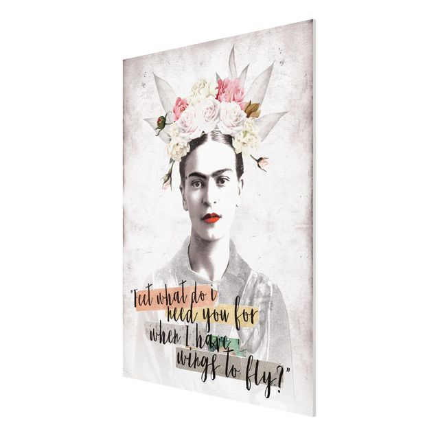 Bilder auf Hartschaumplatte Frida Kahlo - Quote