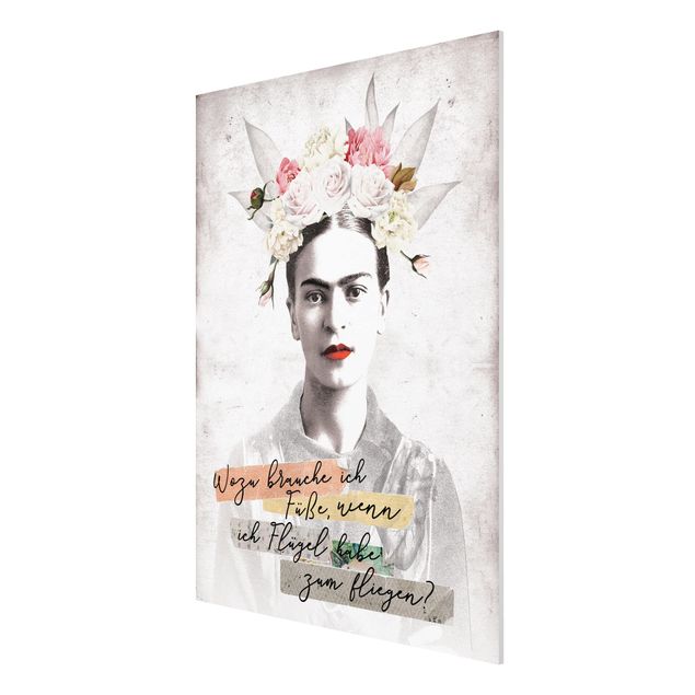 Bilder auf Hartschaumplatte Frida Kahlo - Zitat