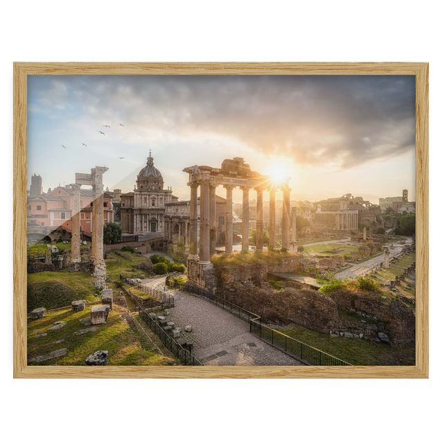 gerahmte Bilder Forum Romanum bei Sonnenaufgang