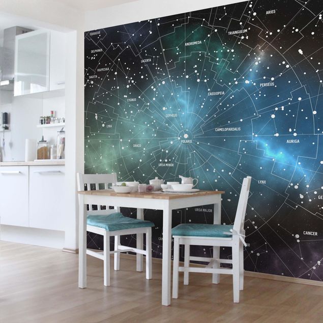 Fototapete Sternbilder Karte Galaxienebel