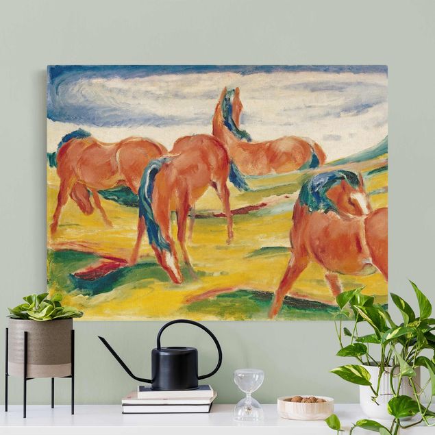 Expressionismus Bilder Franz Marc - Weidende Pferde