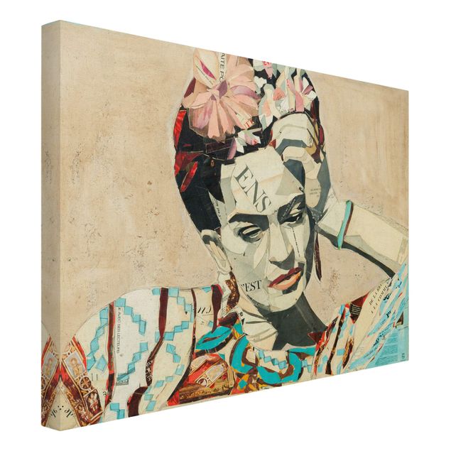 Leinwandbild - Frida Kahlo - Collage No.1 - Querformat 4:3
