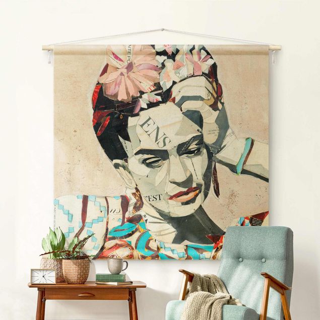 Moderne Wandteppiche Frida Kahlo - Collage No.1