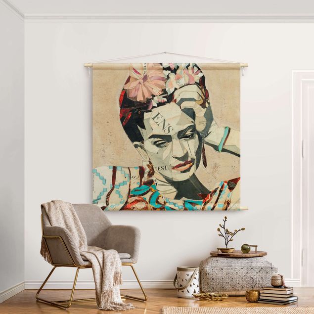 Wandbehang Tuch Frida Kahlo - Collage No.1