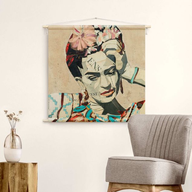 Großes Wandtuch Frida Kahlo - Collage No.1