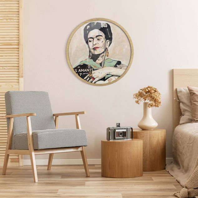 Moderne Bilder mit Rahmen Frida Kahlo - Collage No.4