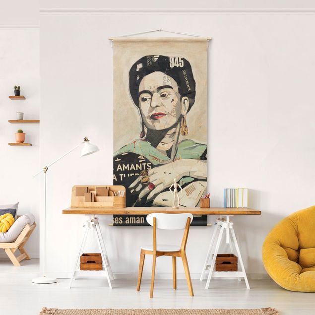 Wandbehang Tuch Frida Kahlo - Collage No.4