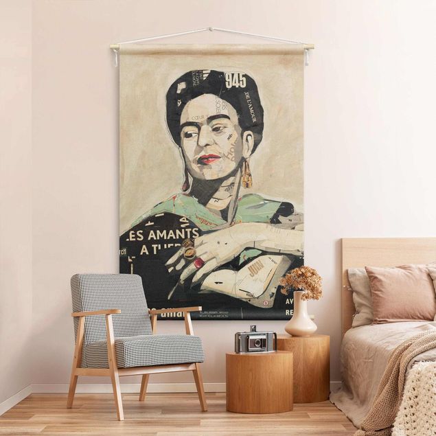 Wandbehang Tuch Frida Kahlo - Collage No.4