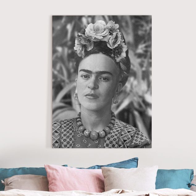 Frida Kahlo Poster Frida Kahlo Foto Portrait mit Blumenkrone