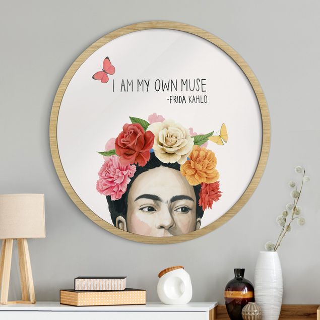 Runde Wandbilder Fridas Gedanken - Muse