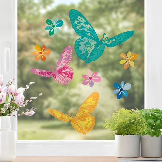 Fenstersticker Schmetterling Frühlingsgruß