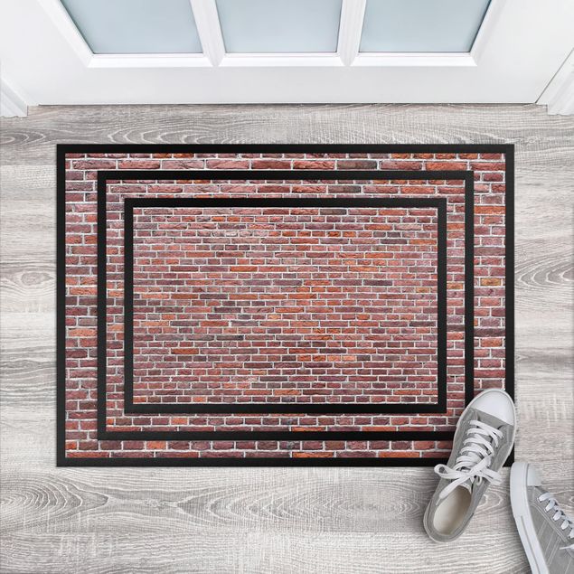 3D Teppiche Rote Backstein Mauer