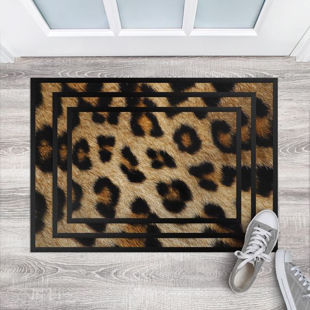 Teppich modern Helles Leopardenfell