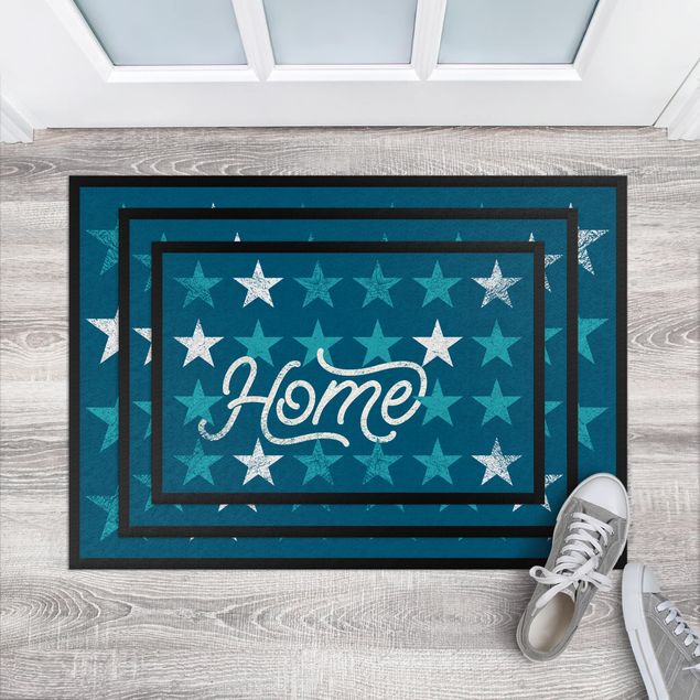 Moderne Teppiche Home Sterne blau