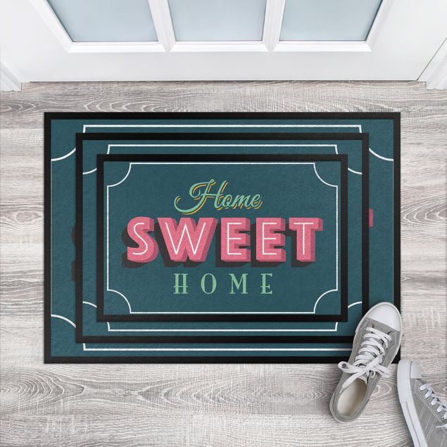 Moderne Teppiche Home sweet Home Retro II
