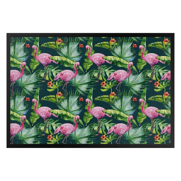 Moderne Teppiche Tropical Flamingo pattern