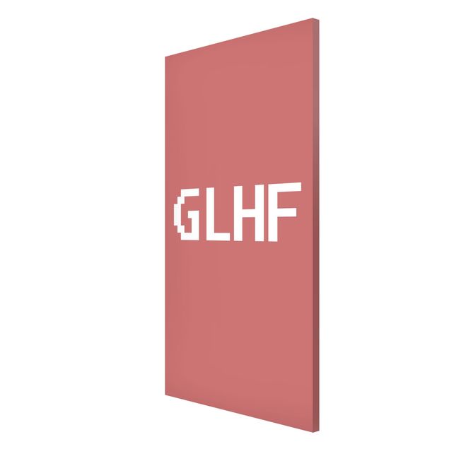 Magnettafel Design Gaming Kürzel GLHF