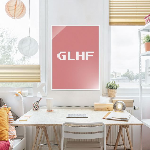 Glasbilder mit Sprüchen Gaming Kürzel GLHF