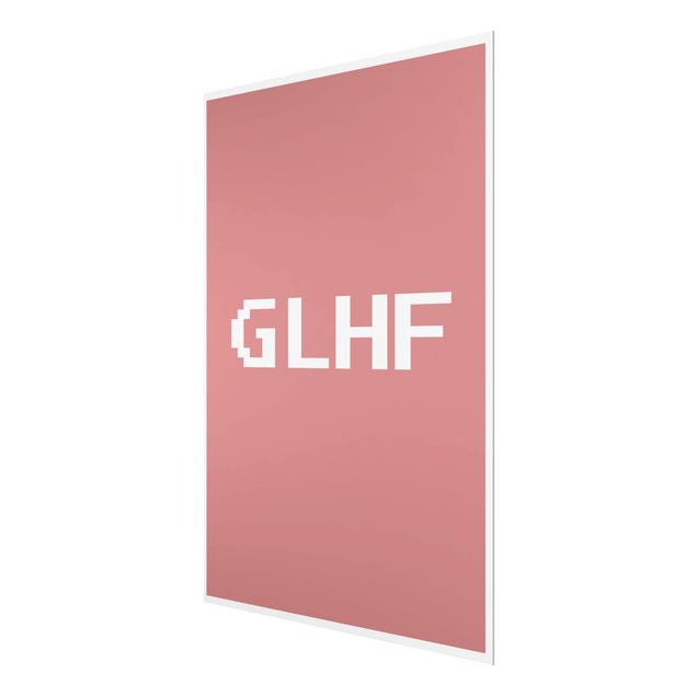 Glasbild - Gaming Kürzel GLHF - Hochformat