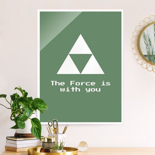 Glasbilder XXL Gaming Symbol The Force is with You