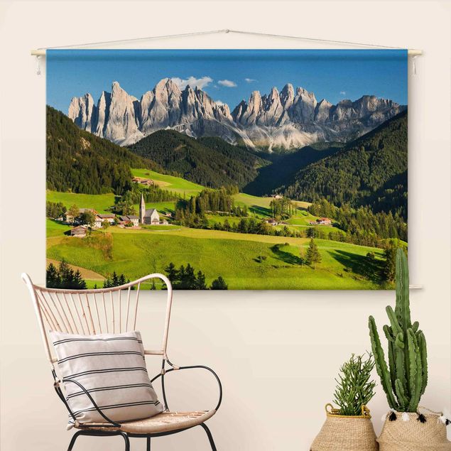 Wandbehang Geislerspitzen in Südtirol