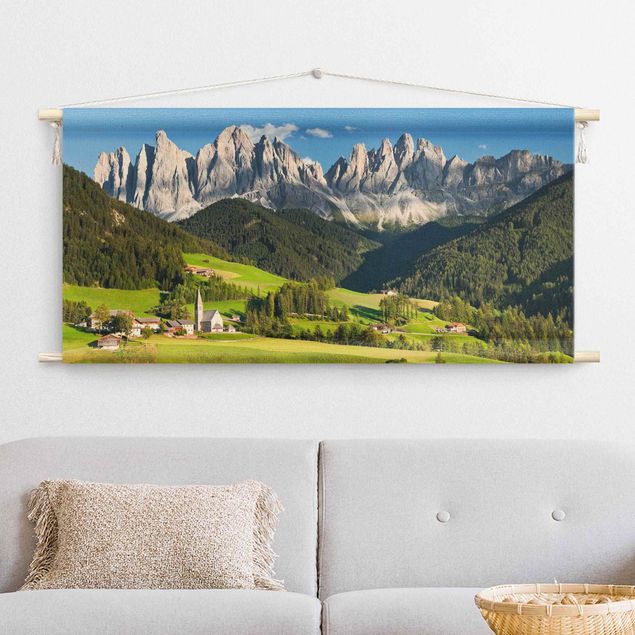 Wandbehang groß Geislerspitzen in Südtirol