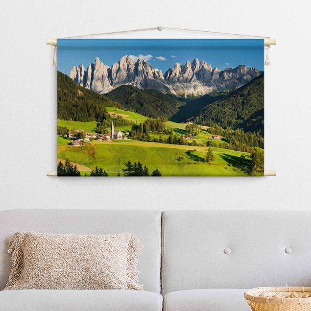 Wandteppich groß Geislerspitzen in Südtirol
