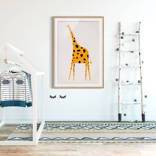 Kubistika Bilder Gelbe Giraffe