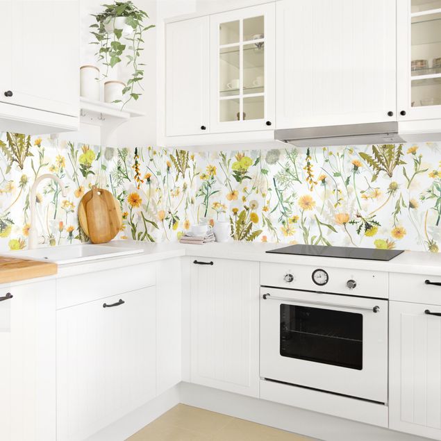 Küchenrückwand - Gelbe Wildblumen
