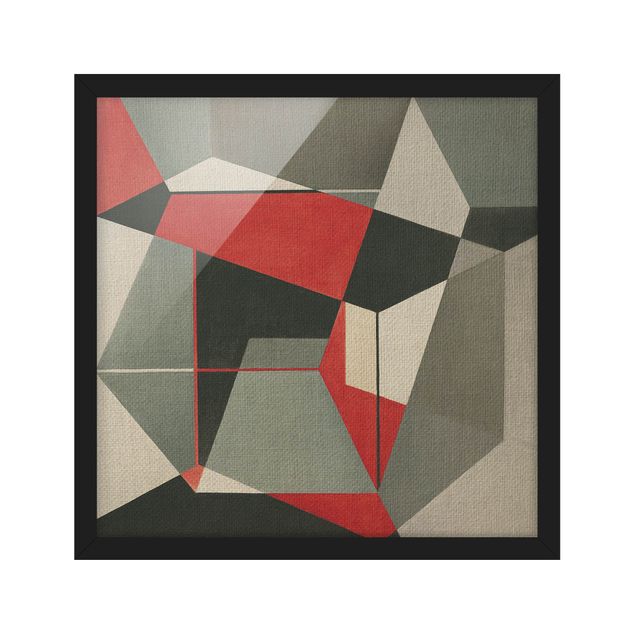 Bild mit Rahmen - Geometrischer Fuchs - Quadrat