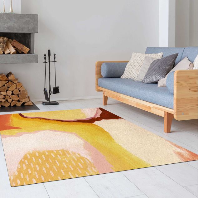 Teppich abstrakt Geschmolzenes Sonnenlicht