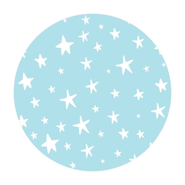 Vinyl-Teppich Gezeichnete große Sterne im Blauen Himmel