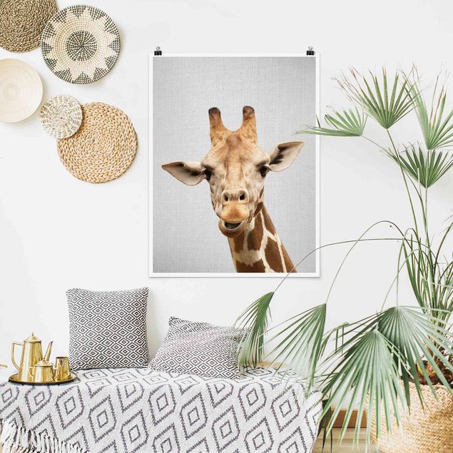 Poster Tiere Giraffe Gundel