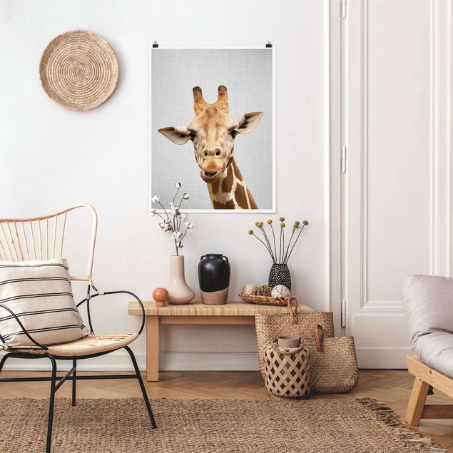 Moderne Poster Giraffe Gundel