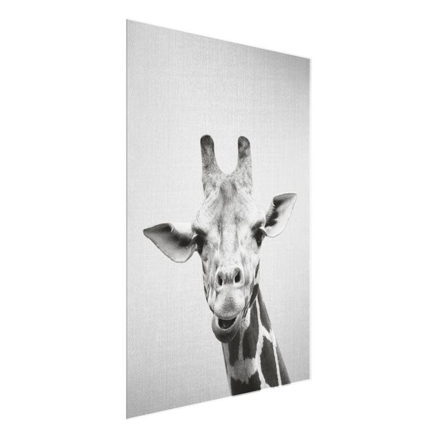 Wandbilder Giraffe Gundel Schwarz Weiß