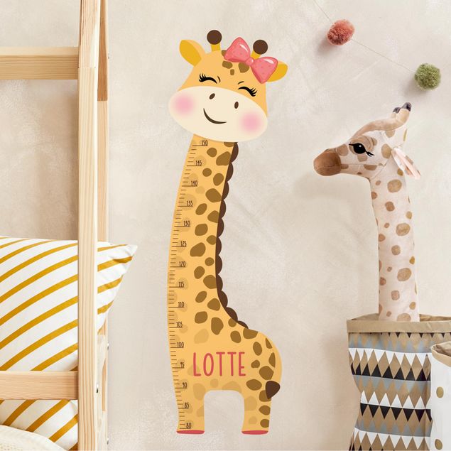 Wandtattoo Sprüche Giraffen Mädchen mit Wunschname