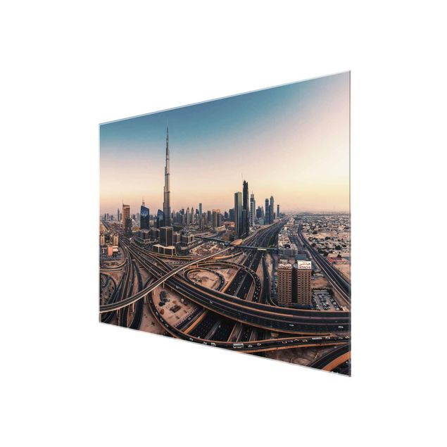 Glasbild - Abendstimmung in Dubai - Querformat 3:4